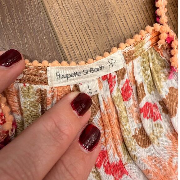 Poupette St. Barth Betty Ruffled Floral Mini Dress Size Large - Picture 6 of 8